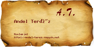 Andel Teréz névjegykártya