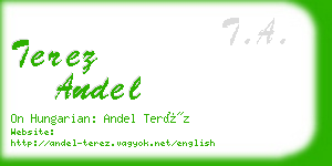 terez andel business card